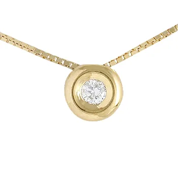 Pendant with chain 18k Yellow Gold model Your Diamond (1 Diamond 3,25mm 0,14cts) Pendant: 6,90mm
Pendant with chain 18k Yellow Gold model Your Diamond (1 Diamond 3,25mm 0,14cts) Pendant: 6,90mm