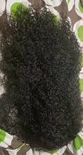 Mongol Afro rizado Pelo Rizado de la onda de agua 3 mechones con cierre cabello humano brasileño armadura paquete negro las mujeres XISHIXIU