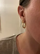 ANENJERY aro-pendientes de plata de primera ley diseño geométrico para mujer, aretes pequeños, aros pequeños, plata esterlina 925, estilo francés, Punk, Hip Hop, fiesta