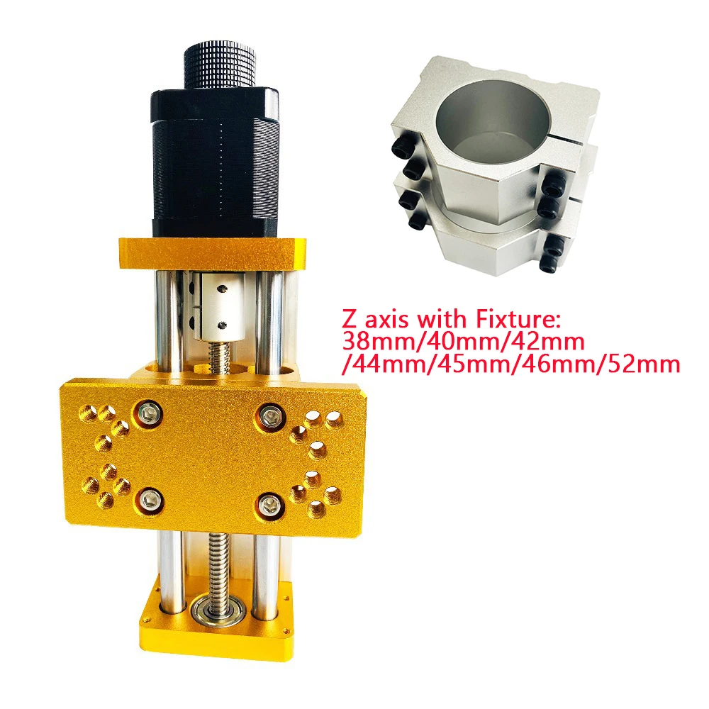 Z axis CNC 3018 Plus Module, Aluminum Sliding Zaxis Shaft, 52mm Bore, 500W Spindle,Powered by Nema17 42H Stepper Motor.
Z axis CNC 3018 Plus Module, Aluminum Sliding Zaxis Shaft, 52mm Bore, 500W Spindle,Powered by Nema17 42H Stepper Motor.