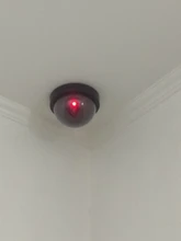 Cámara de vigilancia interior con luz roja, Webcam de seguridad con cúpula simulada, Flash, instalación, regalo, batería