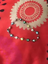 1PC 18,7-19,5 cm caliente 304 pulseras de acero inoxidable para los hombres de la joyería de las mujeres de Color oro enlace cadena Multicolor esmalte de mal de ojo pulsera para el tobillo