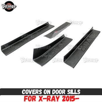 Guard covers on door sills for Lada X-Ray 2015- ABS plastic pads accessories protective plates scratches car styling tuning
Guard covers on door sills for Lada X-Ray 2015- ABS plastic pads accessories protective plates scratches car styling tuning