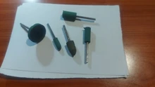 Cabezal de molienda de punto montado de goma para acabado de molde, pulidor giratorio, herramientas de molienda de goma, 5 uds., herramientas de cabezales