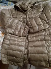 Chaquetas de pato con capucha para mujer, abrigo de invierno de talla grande, ultraligero, con capucha, Parkas portátiles, Abrigo acolchado de plumas largas, 6XL 7XL