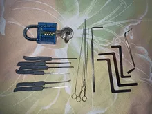 NAIERDI-Juego de Herramientas de cerrajero, Kit de práctica de bloqueo transparente con llave de extracción rota, ganchos de extracción, Hardware, 3 en 1