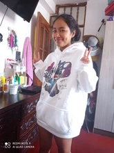 Sudaderas con capucha de Stitch de Disney para mujer, suéteres Harajuku, Tops Kawaii informales con cuello redondo, Sudadera con capucha con estampado de Ángel de manga larga