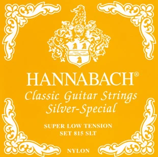 815SLT Yellow SILVER SPECIAL Set strings for classical guitar nylon/silver plated Hannabach
815SLT Yellow SILVER SPECIAL Set strings for classical guitar nylon/silver plated Hannabach