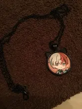 Anime nuevo Yuri sobre hielo cristal cabujón gatos orejas collar Yuri Katsuki Plisetsky cristal gema colgante con dos regalos de joyería para las orejas