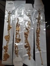 FINE4U B127 de acero inoxidable Rolo cadena pulsera corazón dije de monedas pulseras para hombres mujeres 2019 joyería religiosa