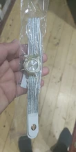 Pulsera de cuero con diamantes de imitación para mujer, de estilo elegante reloj de pulsera femenino, delicado y a la moda, color blanco