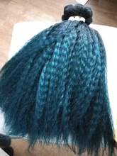 Extensiones de Cabello sintético para mujer, con cierre mechones rizados, 7 unids/lote, color ombré, BELLA