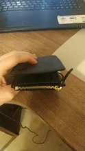 Vitage-cartera de cuero con cremallera para hombre, monedero, tarjeteros, billetera de mano para chico