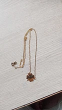 DOTOFI-collar con colgante de trébol de cuatro hojas para mujer, joyería de moda de calidad de acero inoxidable