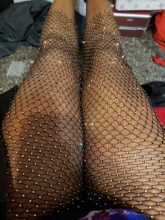 Fishnet Pants Trousers Crystal Diamond Transparent Summer Women Beachwear Loose Sexy