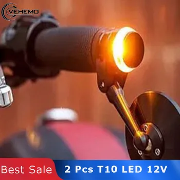 2 Pcs T10 LED Motorcycle Turn Signal Light Handlebar End Yellow Indicator Flasher Handle Bar Blinker Side Marker Lamp
2 Pcs T10 LED Motorcycle Turn Signal Light Handlebar End Yellow Indicator Flasher Handle Bar Blinker Side Marker Lamp