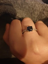 Huitan-anillo cuadrado de piedra azul para mujer, accesorios sencillos minimalistas, sortija, joyería anillos de compromiso