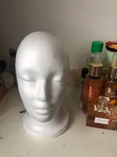 Soporte práctico de espuma para pelucas para cabezas de maniquí, soporte de exhibición para gafas, modelo de cabeza de peluca, envío directo, con soporte para peluca