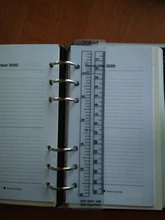 A5 cuaderno de hojas sueltas A6 marcador gobernante dibujo herramienta de partición de plástico blando para sketchbook planificador y organizador