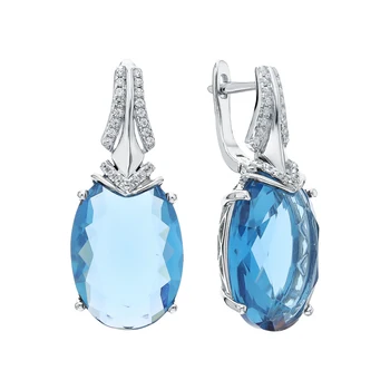 Silver earrings with sitals and cubic zirconium sunlight sample 925
Silver earrings with sitals and cubic zirconium sunlight sample 925