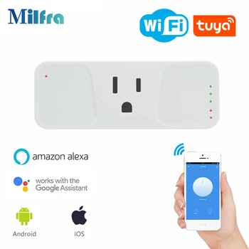 Milfra Remote Control Power Plug,US standard,Wifi Repeater 300mbps,voice control,works with Alexa google home
Milfra Remote Control Power Plug,US standard,Wifi Repeater 300mbps,voice control,works with Alexa google home