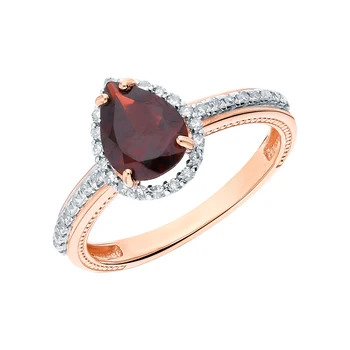 Sunlight gold ring with garnet and diamonds
Sunlight gold ring with garnet and diamonds