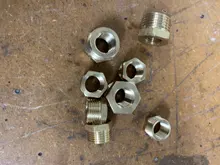 Brass Hex Bushing Reducer Pipe Fitting 1/8 1/4 3/8 1/2 3/4 F to M Threaded Reducing Copper