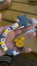 Clip de Maniquí de cabeza de ratón personalizable, Clip de chupete de silicona para bebé, cadena de soporte para chupete de bebé, regalo