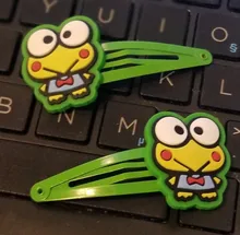 Japón lindo dibujos animados Kerokero Keroppi bebé niña accesorios para el cabello Kawaii Rana horquillas bandas elásticas para el cabello Clip para el regalo de los niños