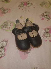 Bebé niñas zapatos de cuero suave clásico de primavera y otoño de los niños de moda Zapatillas de deporte niños vestido de zapatos de arco-Nudo de dulce para niños pequeños 21-30