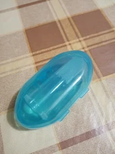 Cepillo de dientes con caja para dedos de bebé, cepillo de limpieza de goma suave de silicona para niños, masaje transparente, cuidado Dental