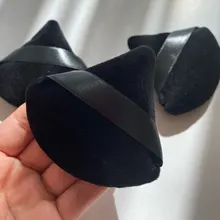 Esponjilla en polvo triangular de terciopelo, 1/2 Uds., Mini esponja de Maquillaje facial, cosmética, suave, de algodón, para cara, lavable, ligera