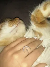 Vienkim 2020 coreano nuevo de moda de cristal ajustable anillo Luna estrella anillos brillantes para la joyería de las mujeres mujer anillo de dedo chica