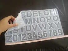 Ornament Keychain Silica-Gel Resin Mould Alphabet Number-Molds Casting-Tools Epoxy DIY