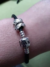 Pulsera de piel trenzada 100% auténtica para hombre y mujer, brazalete con abalorio, joyería masculina para amantes de los minutos