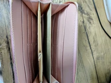 Cartera de cuero con diseño geométrico de lujo para mujer, monedero de Cremallera larga con diseño de borla, monedero femenino