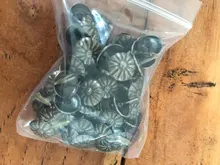 Tapicería de latón antiguo, caja de vino de regalo, joyería para uñas, tachuela decorativa para sofá, pasador, accesorios para uñas, 100 Uds.