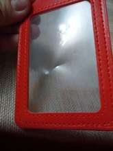 Cuero de la PU funda de credencial de identificación claro borde de Color cordón agujeros Banco tarjeteros ID titulares accesorios DropShipping. Exclusivo. 1pc