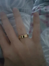 MANGOSKY-anillo de acero inoxidable dorado para hombre y mujer, 4mm, 6mm