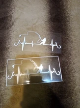 Sticker Funny Decorative Decal Motorcycle Heartbeat Fishing 3D