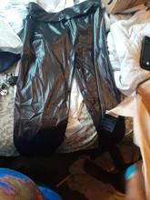 Pantalones de lápiz de cintura alta XL-5XL de talla grande para mujer, pantalones largos de piel sintética de PU, pantalones ajustados elásticos sexis informales