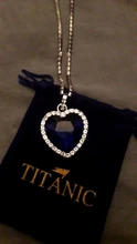 Colgante collar con corazón de Titanic de OCéANO AZUL corazón amor para siempre + bolsa de terciopelo