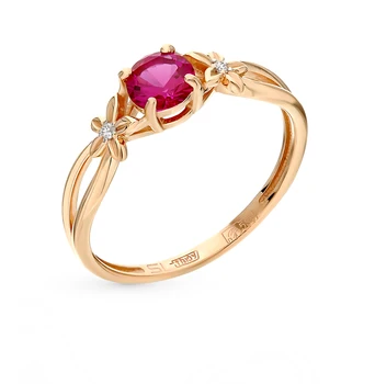 Gold ring with rubies and diamonds sunlight sample 585
Gold ring with rubies and diamonds sunlight sample 585