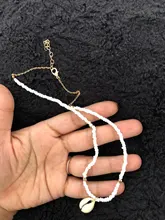 HuaTang-Collar con adorno de concha para mujer, colgante bohemio en color verde con adorno de concha de estrás, accesorios de playa a la moda, modelo 6947