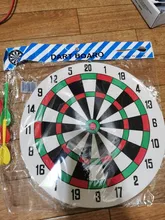 Juego de diana para dardos de 29,5 CM, colgante de pared para el hogar, doble cara, grueso, para interior y exterior, juego de lanzar, dardos con punta de acero