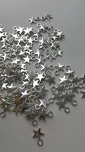 100 Uds Charms Star 11x8mm hecho a mano artesanía Fabricación de colgantes fit,Vintage bronce tibetano color plata, DIY para pulsera collar