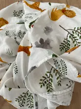 Manta de muselina para bebé, manta de fibra de bambú para recién nacido, 120x120