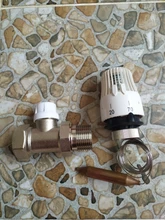 Brass 2 way Straight thermostatic radiator valve for heating system temperature controller
