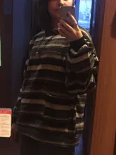 Pulóvers de gran tamaño para mujer, suéter de punto a rayas japonesas Ulzzang BF, Hip-Hop, Retro, para invierno