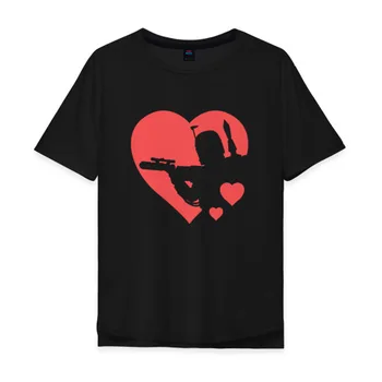 Men's T-shirt cotton oversize Boba Fett heart
Men's T-shirt cotton oversize Boba Fett heart